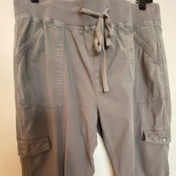 Aventura Relaxed Fit Grayish Green Cotton Pants - Size M - Picture 2 of 15